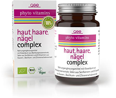 GSE Haut Haare Nägel Complex, 60 Tabletten mit Selen, Folsäure und Kieselsäure, B-Vitamine, ohne Zusatz von Aromen und Zucker, 100% BIO-Qualität