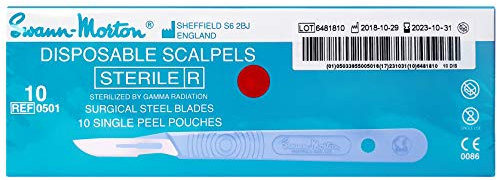Swann-Morton 0501 Scalpel Taille 10 (Lot de 10)
