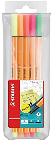STABILO - Fineliner - point 88 | 5er Pack, neon