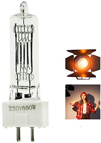 Photo Studio 650W GY9.5 Ampoule Halogène de Tungstène Fresnel Vidéo Lumière