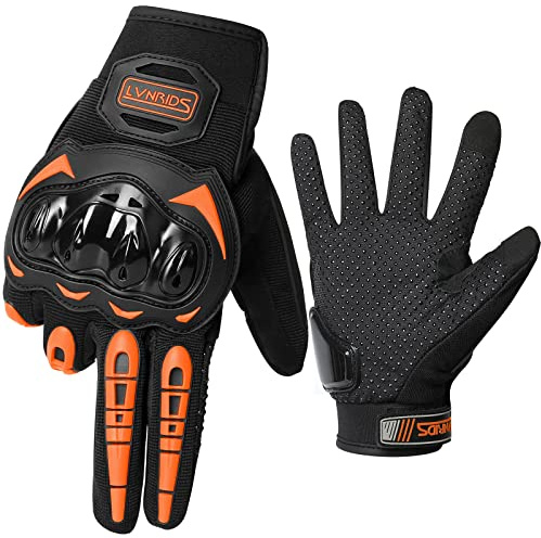 LVNRIDS Motorradhandschuhe Touchscreen Vollfinger Handschuhe für Herren Damen, für Motorradrennen Mountainbike Motorcross