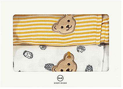 Steiff Baby-Jungen Mullwindel 2er Pack, Cloud Dancer, One Size