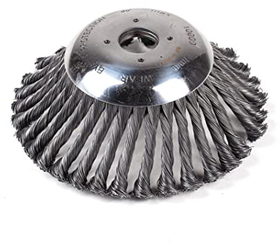 Topfbürste Kegelform 170 mm für Freischneider - Wildkrautbürste zur Unkrautentfernung - 32 Zöpfe - Ø 170 mm auf 190 mm ausdehnend - für Motorsensen ab 1,0 PS