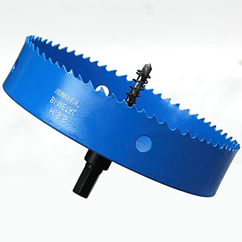 Hålsåg 160 mm, M42 HSS hålborrsats bimetall med sexkantsaxel och centrerande metallborrkronor set för metall, järn, aluminium, trä, gips, plast, fiberplattor, blå