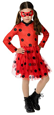 Rubie's Mirakulös nyckelpiga tutu klänning - storlek 5-8 år - I-300834