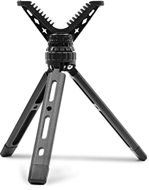 BZTAC - Treppiede da tiro portatile con supporto girevole a 360° a V, supporto compatto in alluminio
