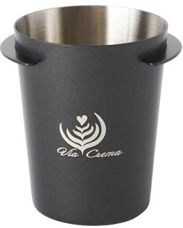 VIA CREMA Bicchiere Dosatore da Caffè 58 mm Misuratore Espresso. Accessorio Dosa Caffè Acciaio Inox (Tazza Dosaggio 58 mm)