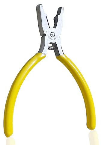 Connector Crimping Pliers Pressing Plier with Wire Cutting & Curved Handle, 6 Inch