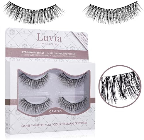 Künstliche Wimpern natürlicher Look mit Wimpernkleber - Luvia Cosmetics - Vegan Lashes Duo - Calypso