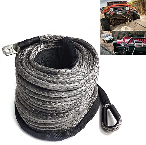 Seil Winde Forst Synthetik Kunststoff Seil,10mm 30m Windenseil,Dyneema Forst Synthetik Kunststoff Seil für Seilwinden Kunstfaserseil Offroad 23809 LBS 10.8T