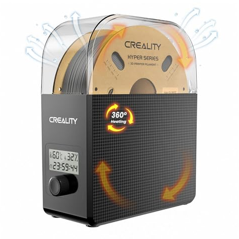 Creality Offiziell Filament Trockner für 3D Drucker Filament, 3D Drucker Filament Dryer, 360° Surround Heizung, Staubdicht und Feuchtigkeitsdicht, für 1.75mm, 2.85mm Filament für PLA PETG ABS TPU