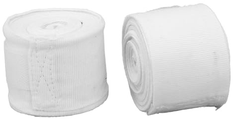 Dilwe Box-Handbandagen, 2 Stück, Baumwolle, 5 M, Schnell Trocknend, Halbelastisches Hakenschlaufen-, Handbandagen-Unterstützung für Kickboxen, Muay Thai