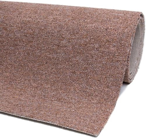 andiamo Teppichboden Henry - Auslegware Meterware Bodenbelag in Schlingenstruktur 200 x 400 cm Cognac