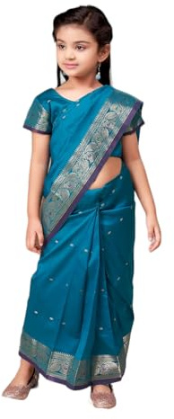 Aarika Sari pour fille, Vert Rama, 8-9 ans