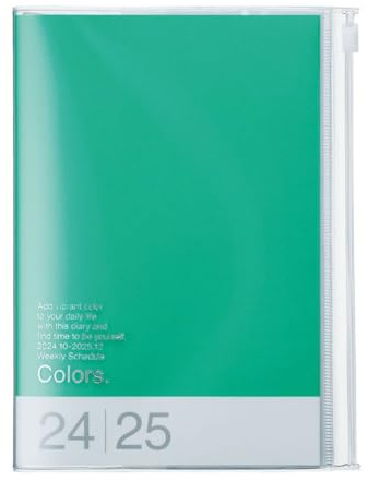 MARK'S 2024/2025 Taschenkalender B6 vertikal, Colors, Green: Von Oktober 2024 bis Dezember 2025