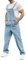 Runcati Pantalones vaqueros con peto para hombre, pantalones de trabajo, para verano, ropa de calle, pantalones vaqueros, informales, tirantes ajustables, mono, azul, M