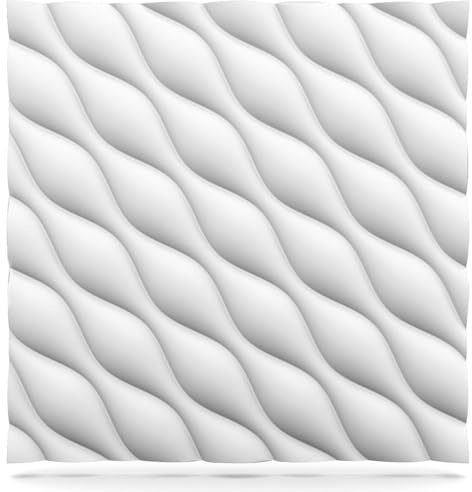 DECCART 3D Wandpaneele weiß 60x60 cm 6 Stück | 2.16 m², Paneele Wand Wall Panels Deko Wandverkleidung Innen Panel Deckenverkleidung Decke Deckenpaneele Platten EPS