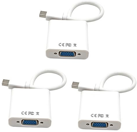 Artibetter 3piezas Mini Vga Adaptador De Video Conversor Cable para Proyector y Monitor Compatible Pro Air y Dispositivos Puerto Vga Soporta