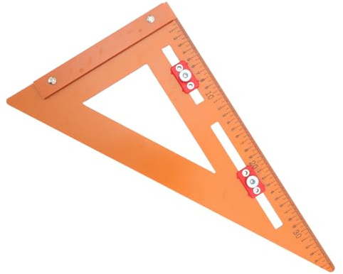 DOITOOL Regla para Carpintería y Regla de Ángulo de 90°, Herramienta Triangular Resistente y Fácil de Transportar para Bricolaje en Interiores