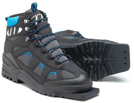 Whitewoods 2024 Unisex Adult 301 75mm XC Touring Cross Country Adventure Insulated Ski Boots, Black/Blue, 39