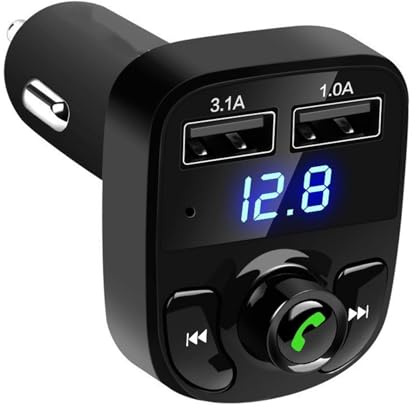 Trådlös FM-radiosändare för bil, bluetoth biladapter | FM-mottagare för SUV, bil, handsfree bluetoth-sändare med LED-display för bilsamtal och musik