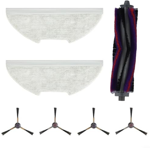 HOHOVYVY Ersatzteile für Staubsauger，Hauptwalze, Seitenbürste, Wischtuch-Set，Wichtigsten Roller Seite Pinsel Mopp Tücher Kit Für Eureka E20 Plus Roboter Staubsauger