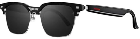 Lunettes intelligentes avec haut-parleurs – Lunettes audio Bluetooth, casque ouvert sans fil | mains libres pour musique et appels pour homme et femme, lentilles de protection UV, contrôle tactile