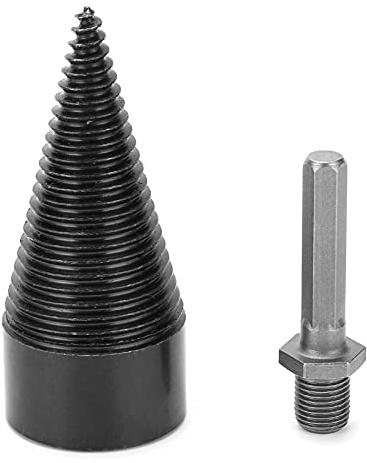 Juroupi Wood Cone Punch High Speed Steel Hex Shank Firewood Splitter Dedicated Drill Bit 42mm