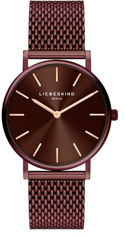 Liebeskind Berlin Damenuhr – Runde Quarzuhr 34 mm – Mesharmband – 5 ATM wasserdicht – Modern & elegant