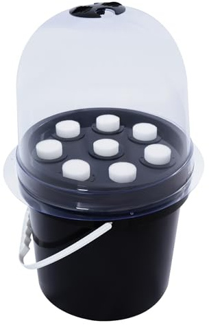 XIAYUHE Hydroponic System,8 Löcher Hydroponics Growing Organisation Kit mit Intervall-Zyklus-Timer,Fog Culture Hydroponische Eimer Organisation,für Gärten,Balkonen