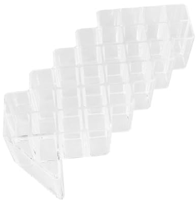 Hemobllo Soporte Transparente Para Labiales Organizador De Labiales Para Escritorio Almacenamiento De Caja De Lápiz Labial Multiusos Para Dormitorio