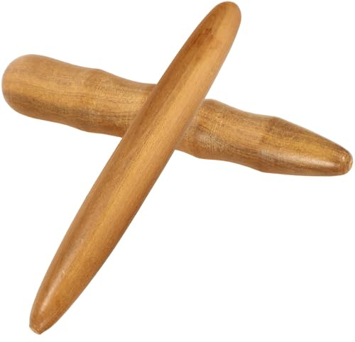 Varilla Corporal de Madera Masaje 2 Herramienta de Piezas | Puntos de Acupuntura y Pies, Uso Interior o Exterior, Forma Retro Tradicional, Fácil de Sujetar