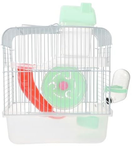 Alasum Großer und Rattenplattform aus Kunststoff und Eisen Draht Hamsterkäfig für Dekorative Nutzung mit Doppelstock Hamsterburg im Zuhause
