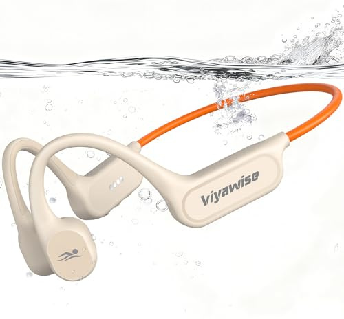 Belife B11 Bone Conduction Headphones IP68 Waterproof | 32GB & Bluetooth 6.0 Wireless Earbuds for Swimming, Underwater Open Ear Headphones with Mic for Sport