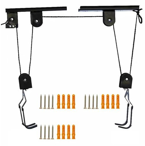 YIZITU Gancho De Almacenamiento para Bicicleta Soporte Techo Metal Resistente Ahorro Espacio Colgador Superior Carretera Y Montaña