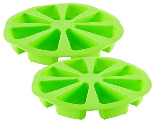 GLSTOY Silicone Scone Pans 2 Pack Baking Mold with 8 Divided Sections Non Stick Cake Moulds for Oven Use Dessert Prep Muffins Brownies Cheesecake and Bread