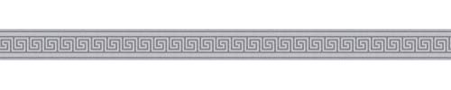 A.S. Création selbstklebende Bordüre Only Borders Borte Mäander grafisch 5,00 m x 0,04 m grau Made in Germany 895936 8959-36