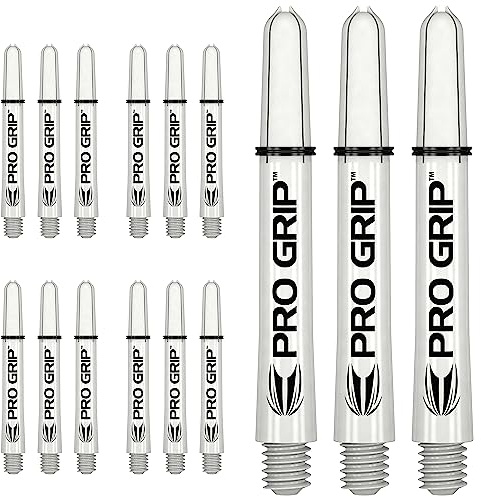 Måldartpilar 5 x set med vit Pro Grip Shaft mellan – 15 tum totalt..