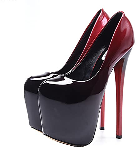 Damen High Heels Plateau Sandalen Pumps 19CM Stiletto sexy Stripperin Pole Dance Party Prom Pumps