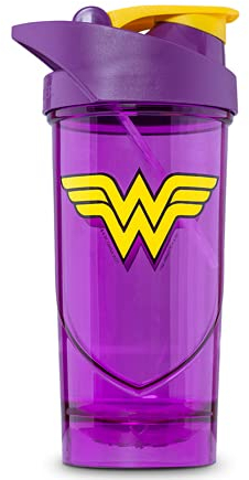 Shieldmixer Hero Pro Classic Shaker for Whey Protein Shakes and Pre Workout, BPA Free, 700 ml, Wonder Woman Classic
