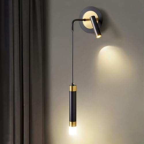 Wandleuchte, Strahler für das Schlafzimmer, Nachttischlampe, Leseleuchte, moderne Pendelleuchte, einfache Hotelzimmer, Nachttischlampe, einstellbar