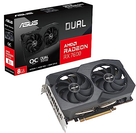ASUS Dual Radeon RX 6650 XT V2 OC Edition 8GB GDDR6 Gaming Grafikkarte (AMD Radeon RX 6650XT, PCIe 4.0, 1x HDMI 2.1, 3X DisplayPort 1.4a, DUAL-RX6650XT-O8G-V2)