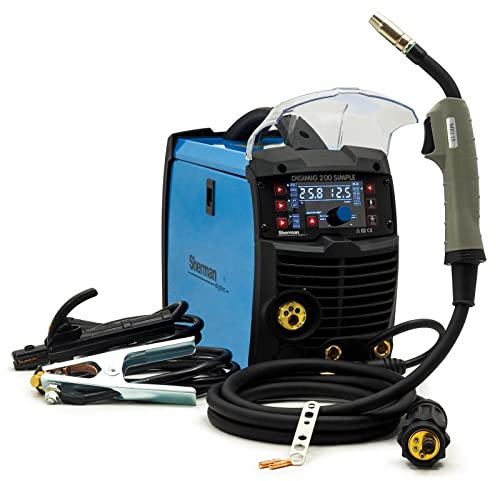 Sherman™ DIGIMIG 200 SIMPLE MIG/MAG 200 Amp - Soldadora inversor TIG LCD Sinergia 3 en 1 sin gas