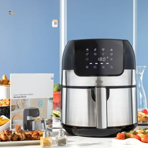 BricoLoco.com Freidora sin Aceite 3,5 litros y 1400W. Comida Sana freidora de Aire con 8 programas. Utensilios de Cocina. Pequeño electrodoméstico