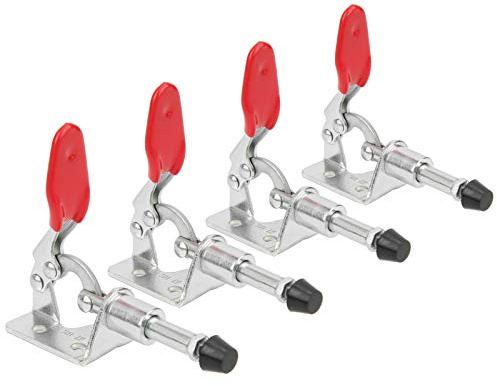 4Pcs GH301AM Toggle Clamp, PushPull Quick Release Horizontal, Fixed Lock Load 45kg Hand Tool for Mechanical Operations Woodworking Welding Mold Making Electronic Assembly