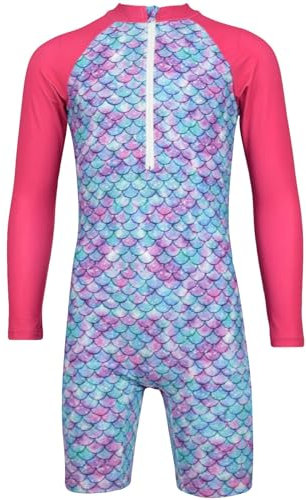 A2Z 4 Kids Mädchen Einteiliger Neoprenanzug Badeanzug Surfen Gerätetauchen Bequem Schnelltrocknend Badeanzug - SW Wetsuit 869 Mermaid 2-3