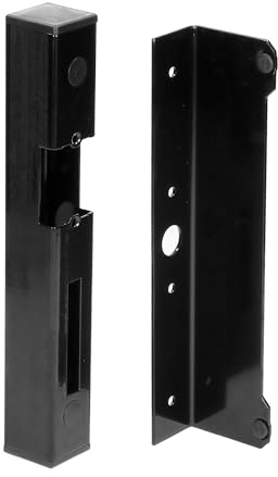 Miratic Chapa de Cierre para Cerradura Electronica con Rebaja de Enclavamiento para Tacos Perfil Galvanizado de 40x40mm Sirve para Abrepuertas Electrico para Puertas Derechas e Izquierdas