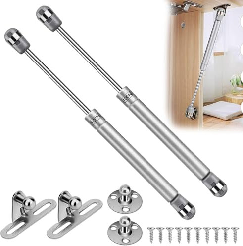 Raxfekro 2PCS Amortiguadores de Gas 100N Amortiguadores Muebles Cocina Amortiguador Puerta Bisagras Puertas Cocina Pistones Hidraulicos Muebles Cocina