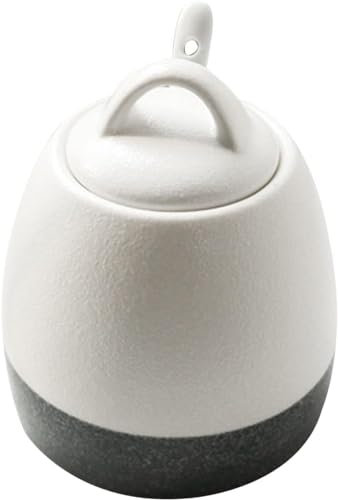 Lot de 3 sucriers japonais en céramique avec couvercle bleu et blanc pour accessoires de café et rangement de cuisine