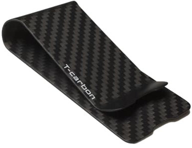 T-carbon Kohlefaser Mattes Geldklammer angenehm zu berühren Geldklammer für Männer Geldklammer für geldscheine Money Clip Schwarz